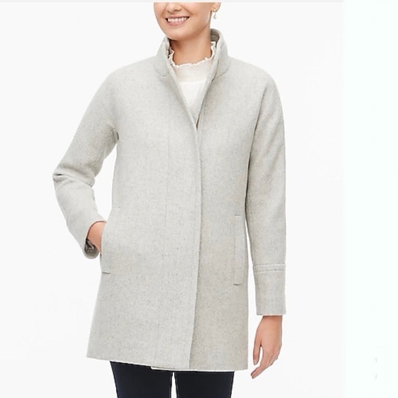 SOLD J. Crew Heather Dusk Wool Blend City Coat - Picture 2 of 10